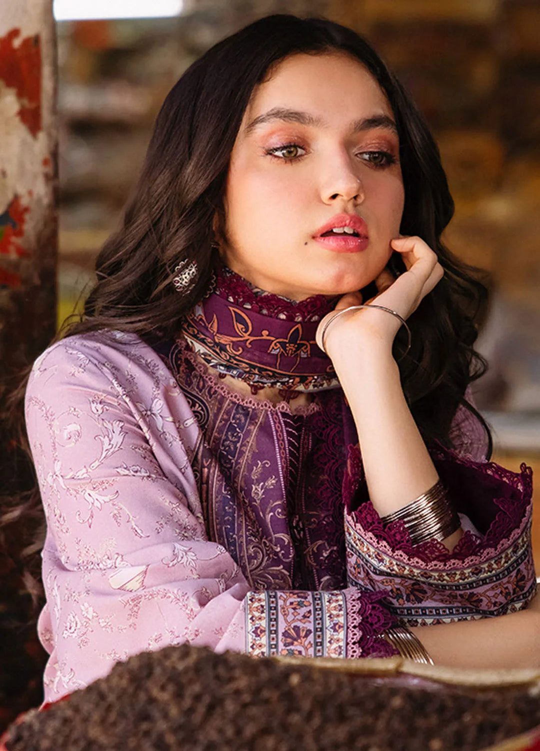 Asim Jofa Printed Lawn Suit Unstitched 3 Piece AJ24P3 AJBB-12 - Summer Collection