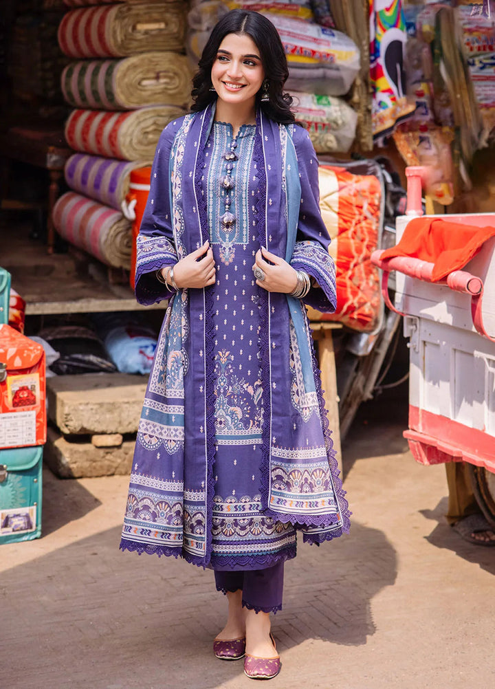 Asim Jofa Printed Lawn Suit Unstitched 3 Piece AJ24P3 AJBB-14 - Summer Collection