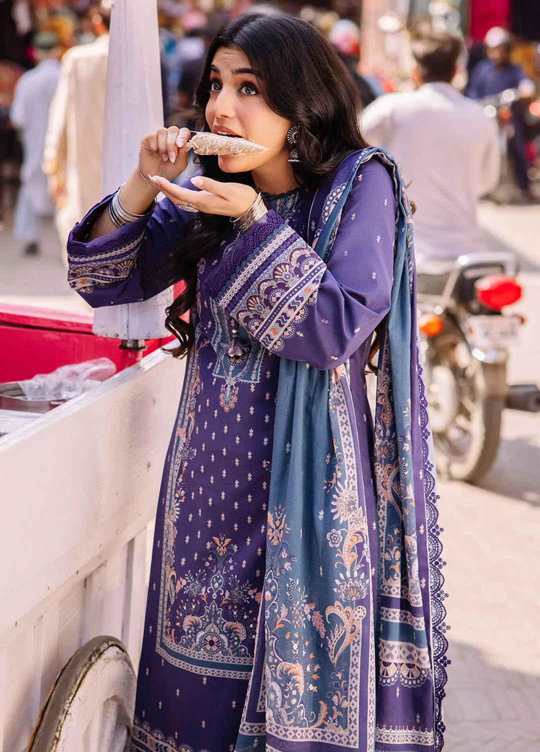 Asim Jofa Printed Lawn Suit Unstitched 3 Piece AJ24P3 AJBB-14 - Summer Collection