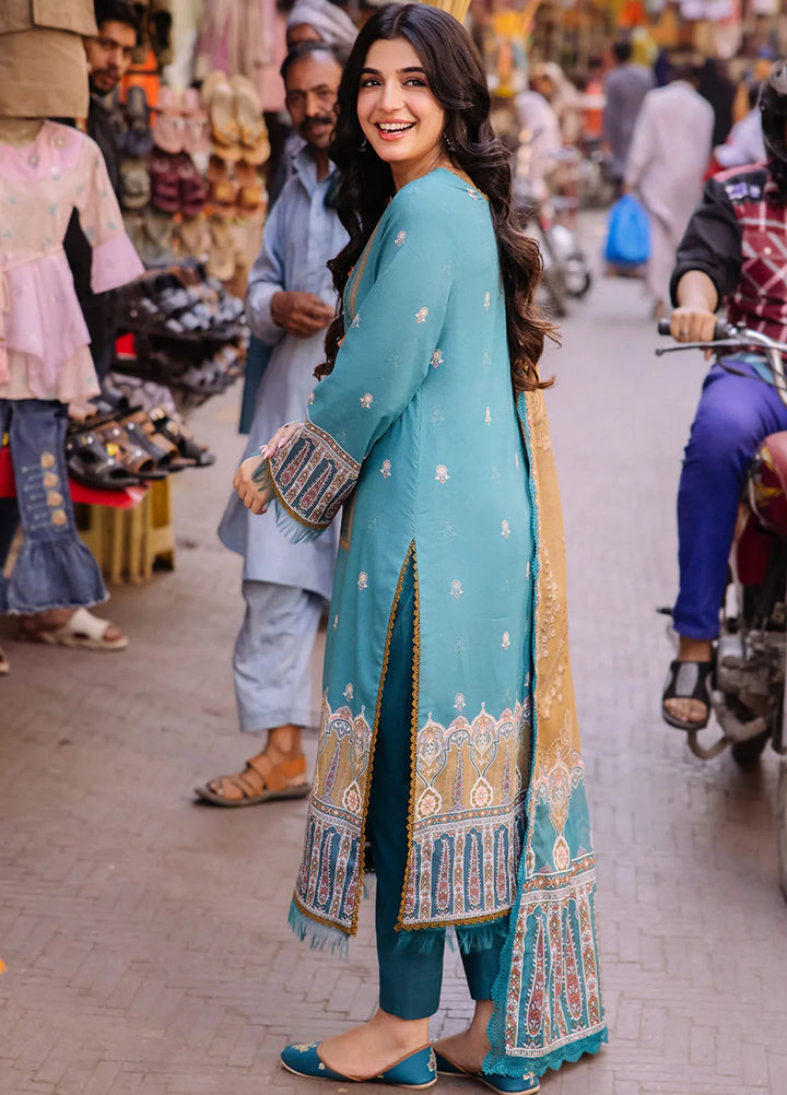 Asim Jofa Printed Lawn Suit Unstitched 3 Piece AJ24P3 AJBB-15 - Summer Collection