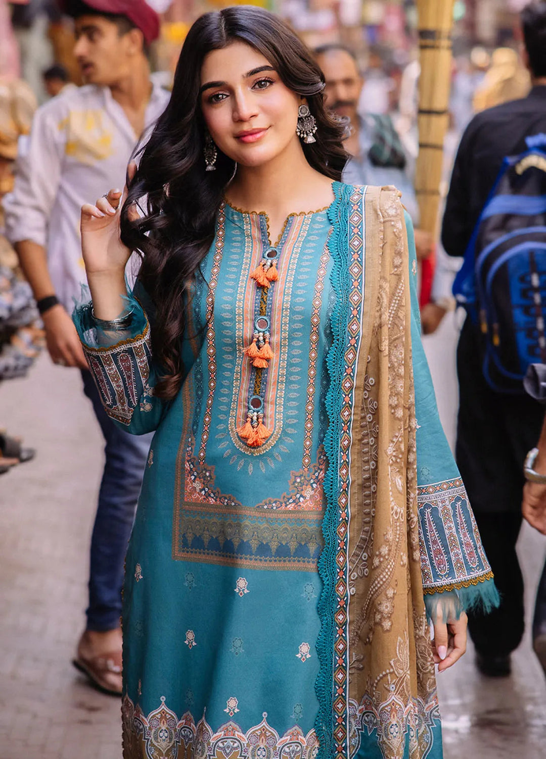 Asim Jofa Printed Lawn Suit Unstitched 3 Piece AJ24P3 AJBB-15 - Summer Collection