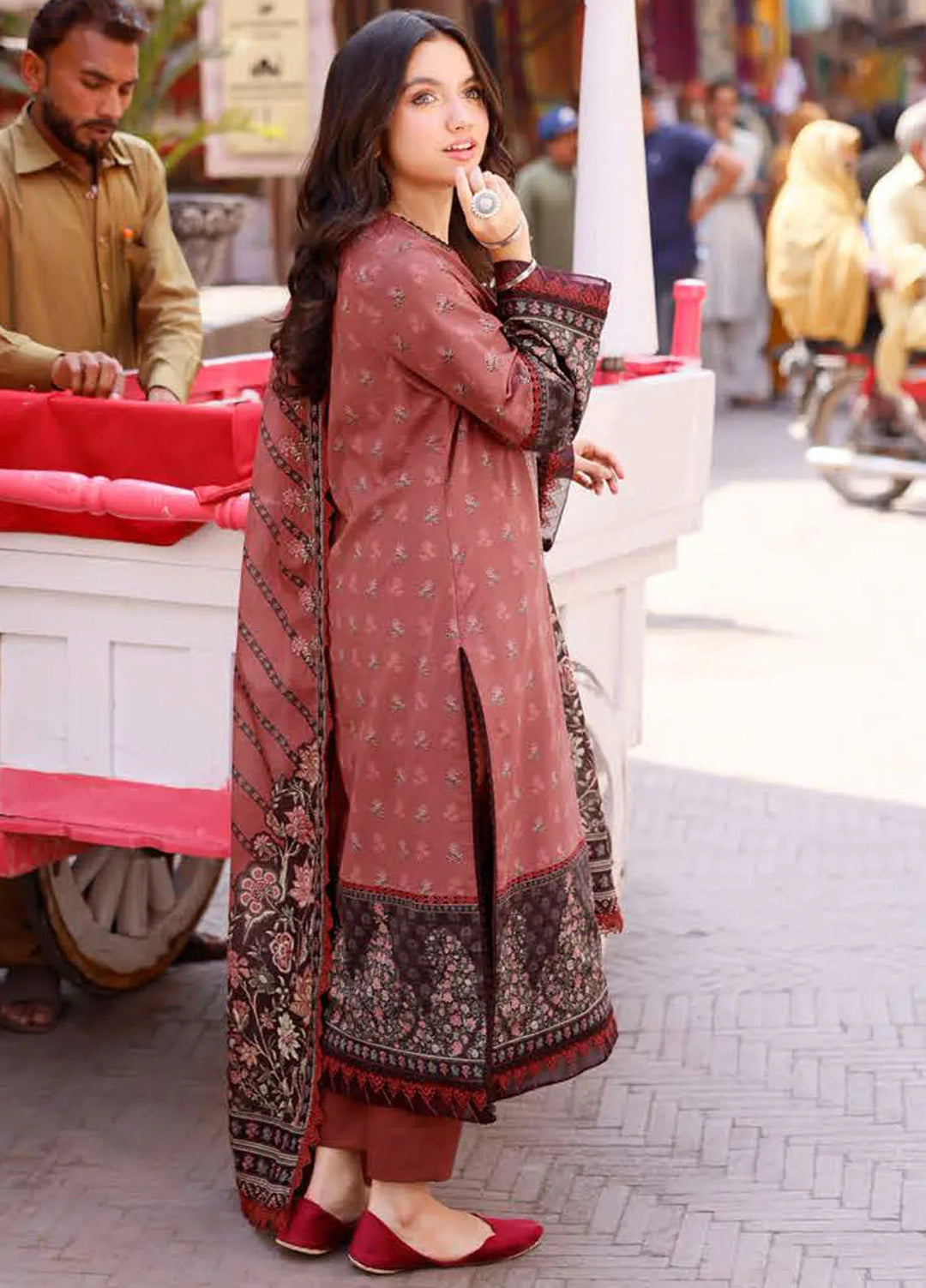 Asim Jofa Printed Lawn Suit Unstitched 3 Piece AJ24P3 AJBB-16 - Summer Collection