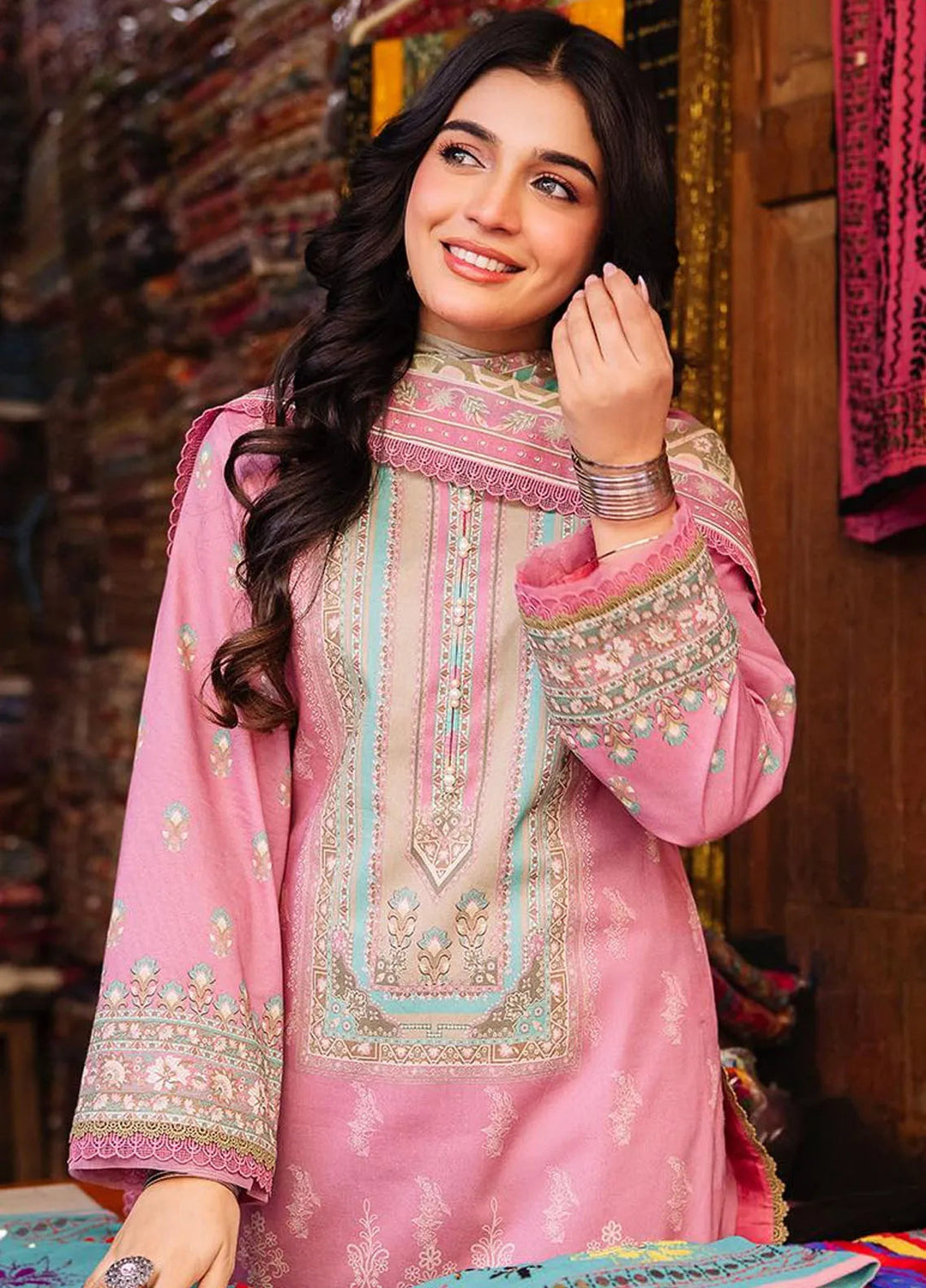 Asim Jofa Printed Lawn Suit Unstitched 3 Piece AJ24P3 AJBB-17 - Summer Collection
