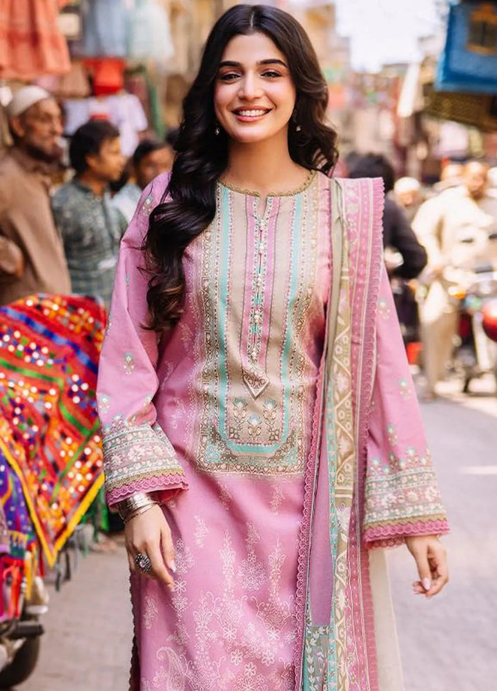 Asim Jofa Printed Lawn Suit Unstitched 3 Piece AJ24P3 AJBB-17 - Summer Collection