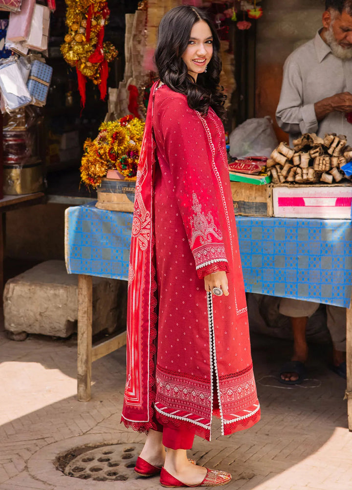 Asim Jofa Printed Lawn Suit Unstitched 3 Piece AJ24P3 AJBB-18 - Summer Collection