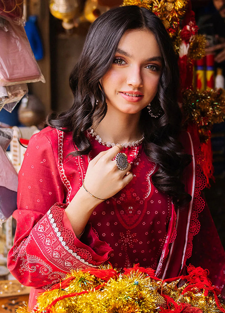 Asim Jofa Printed Lawn Suit Unstitched 3 Piece AJ24P3 AJBB-18 - Summer Collection