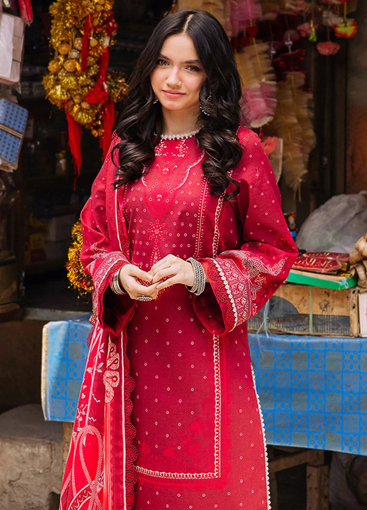 Asim Jofa Printed Lawn Suit Unstitched 3 Piece AJ24P3 AJBB-18 - Summer Collection