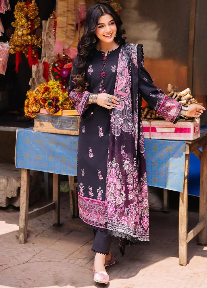 Asim Jofa Printed Lawn Suit Unstitched 3 Piece AJ24P3 AJBB-19 - Summer Collection