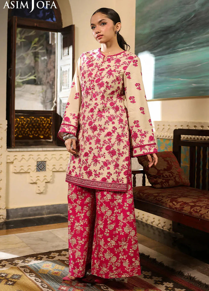 Asim Jofa Printed Lawn Suits Unstitched 2 Piece AJ25EE AJUBF-57 - Summer Collection