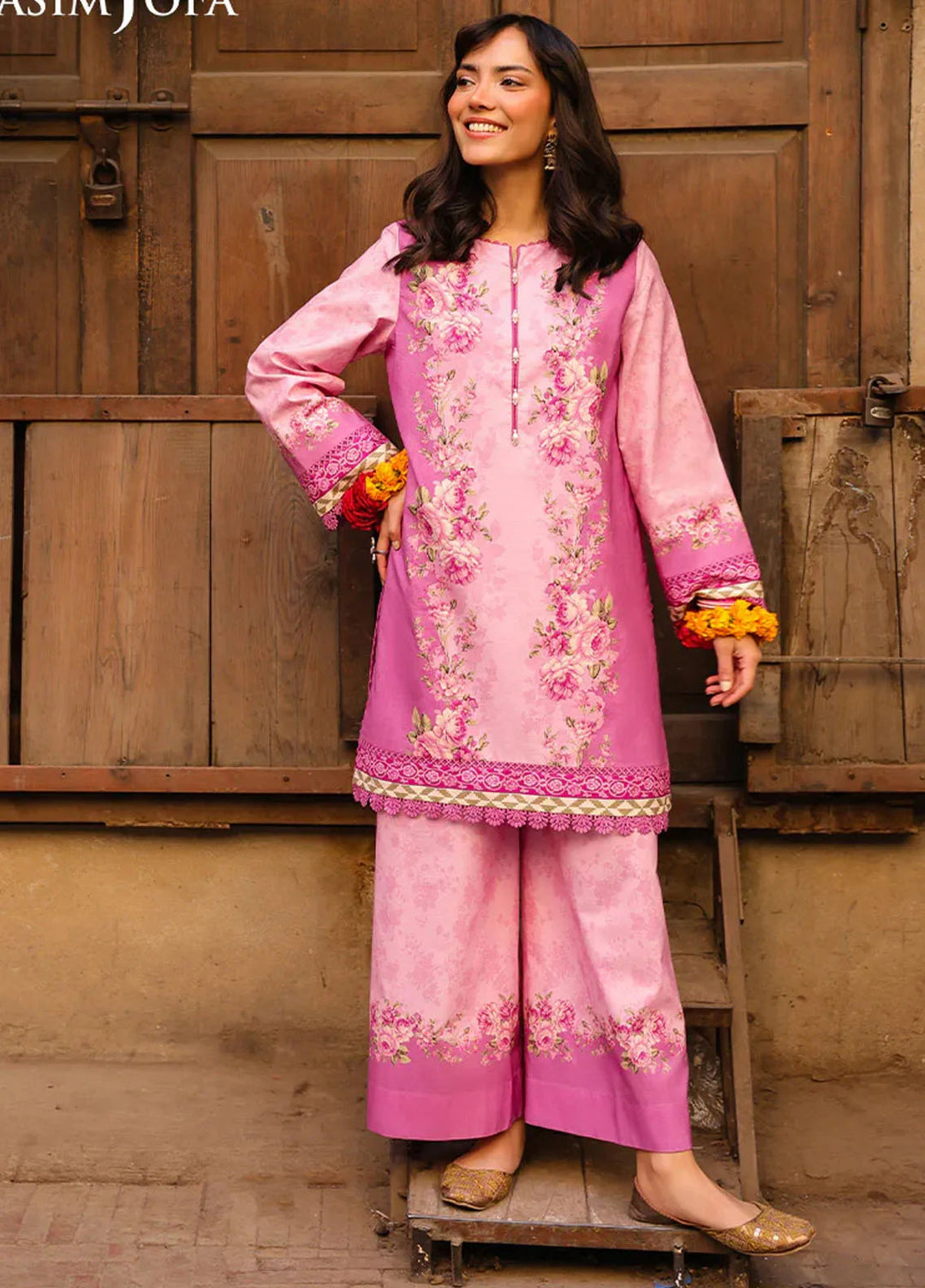 Asim Jofa Printed Lawn Suits Unstitched 2 Piece AJ25EE AJUBF-59 - Summer Collection