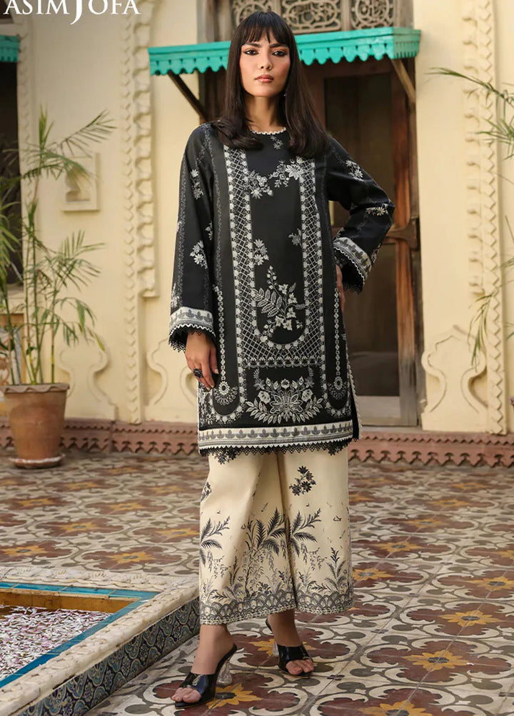 Asim Jofa Printed Lawn Suits Unstitched 2 Piece AJ25EE AJUBF-60 - Summer Collection