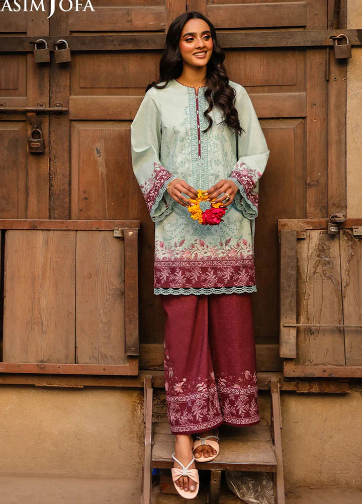 Asim Jofa Printed Lawn Suits Unstitched 2 Piece AJ25EE AJUBF-61 - Summer Collection
