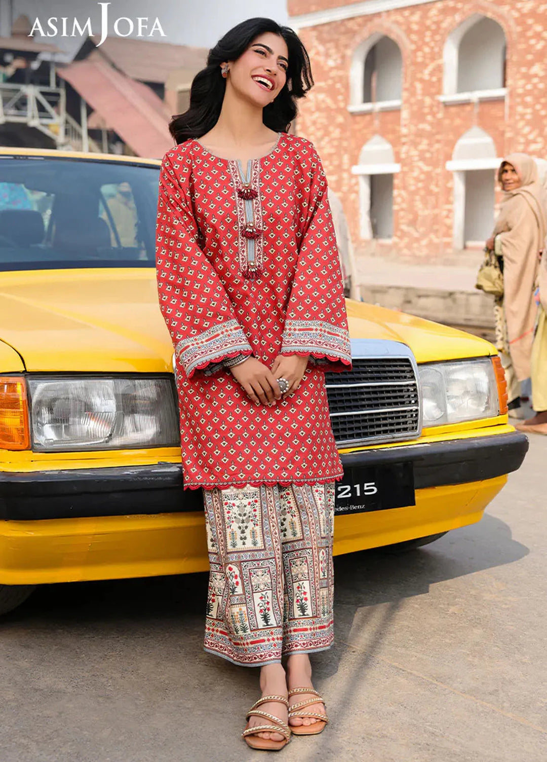Asim Jofa Printed Lawn Suits Unstitched 2 Piece AJ25EE AJUBF-62 - Summer Collection