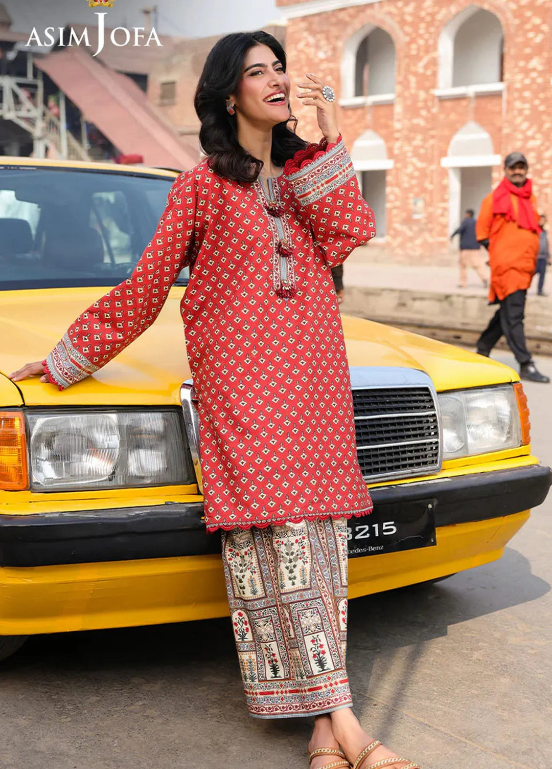 Asim Jofa Printed Lawn Suits Unstitched 2 Piece AJ25EE AJUBF-62 - Summer Collection