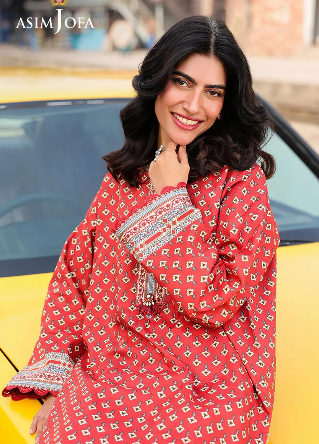 Asim Jofa Printed Lawn Suits Unstitched 2 Piece AJ25EE AJUBF-62 - Summer Collection