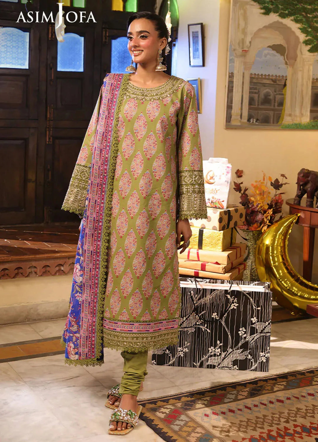 Asim Jofa Embroidered Lawn Suits Unstitched 2 Piece AJ25ES AJUBF-25 - Summer Collection