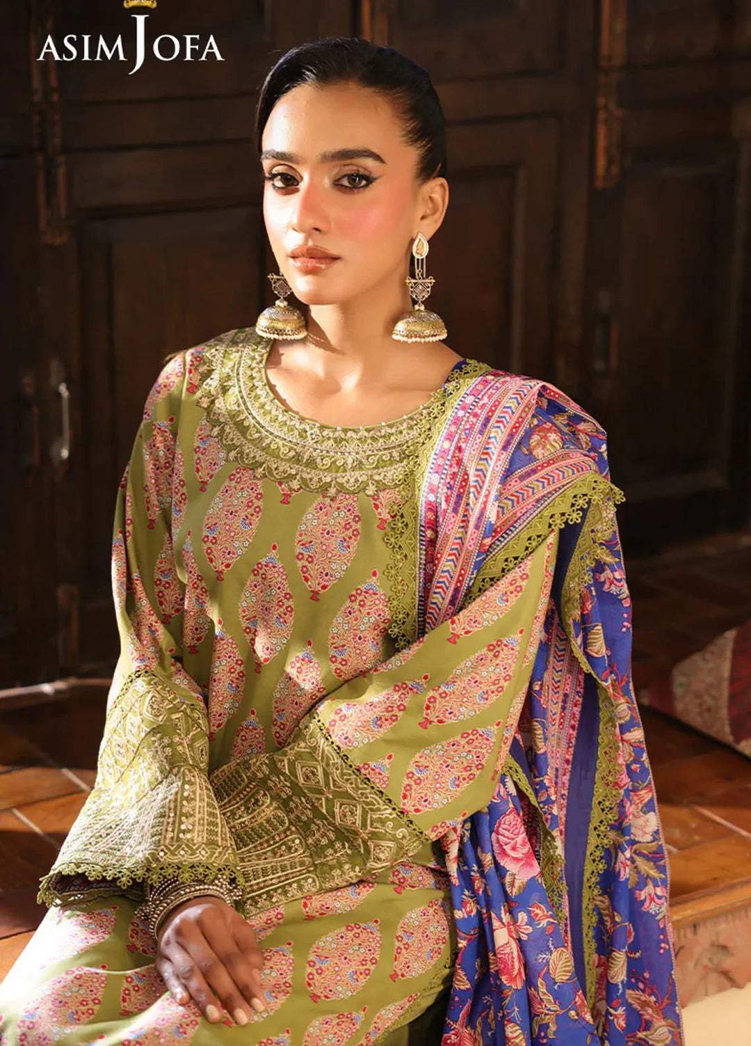Asim Jofa Embroidered Lawn Suits Unstitched 2 Piece AJ25ES AJUBF-25 - Summer Collection