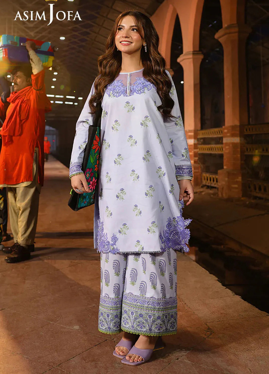 Asim Jofa Embroidered Lawn Suits Unstitched 2 Piece AJ25ES AJUBF-27 - Summer Collection