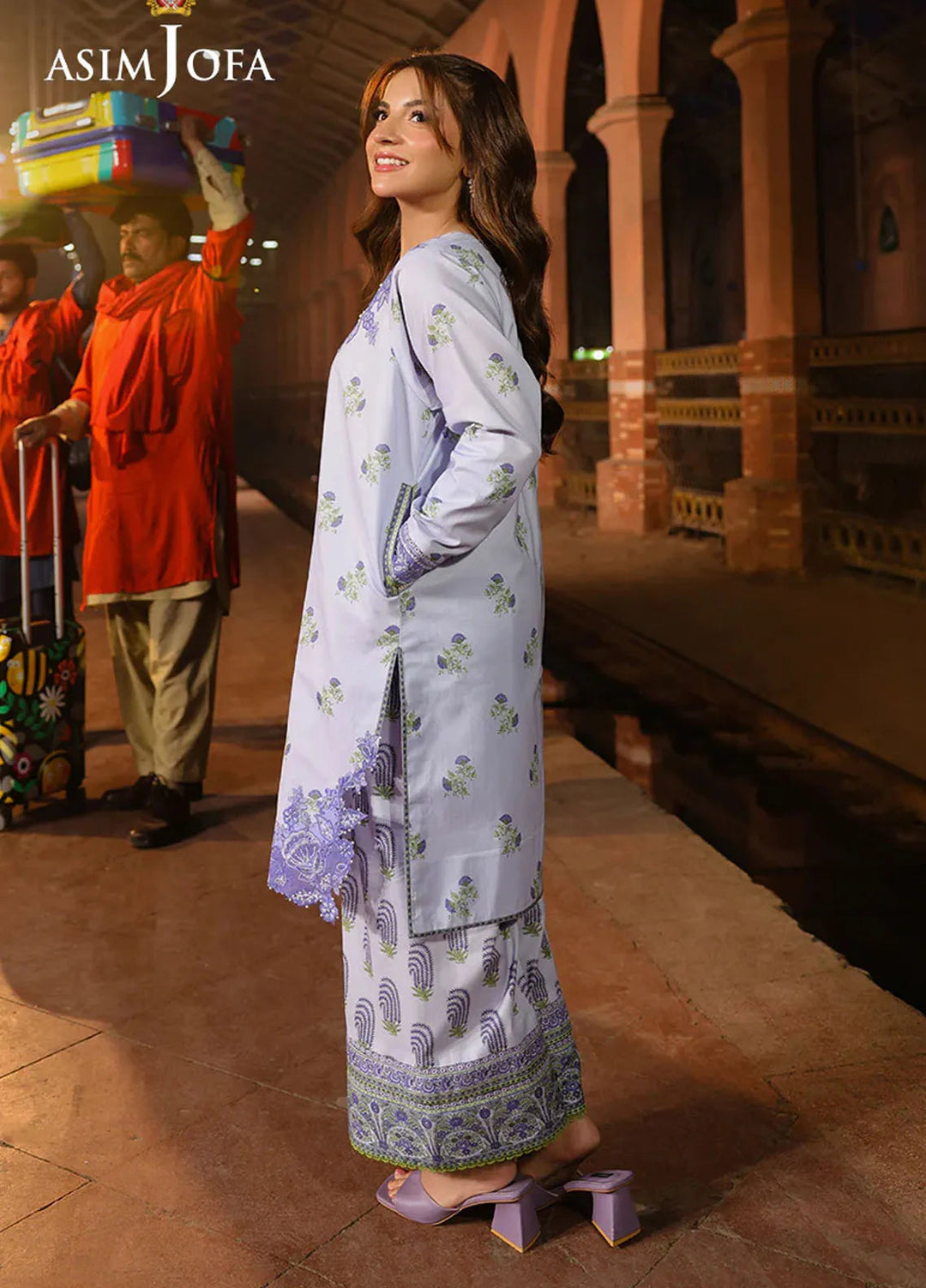 Asim Jofa Embroidered Lawn Suits Unstitched 2 Piece AJ25ES AJUBF-27 - Summer Collection