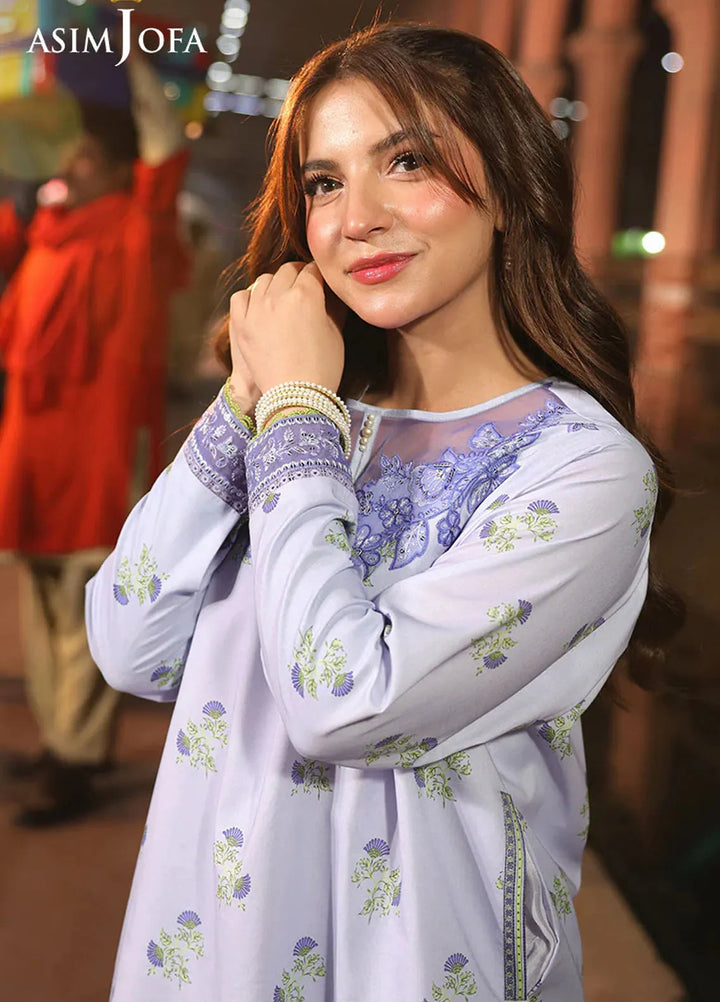 Asim Jofa Embroidered Lawn Suits Unstitched 2 Piece AJ25ES AJUBF-27 - Summer Collection