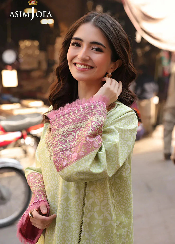 Asim Jofa Embroidered Lawn Suits Unstitched 2 Piece AJ25ES AJUBF-29 - Summer Collection