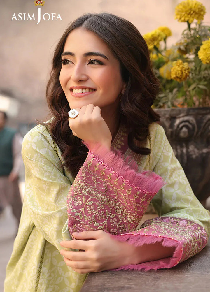 Asim Jofa Embroidered Lawn Suits Unstitched 2 Piece AJ25ES AJUBF-29 - Summer Collection