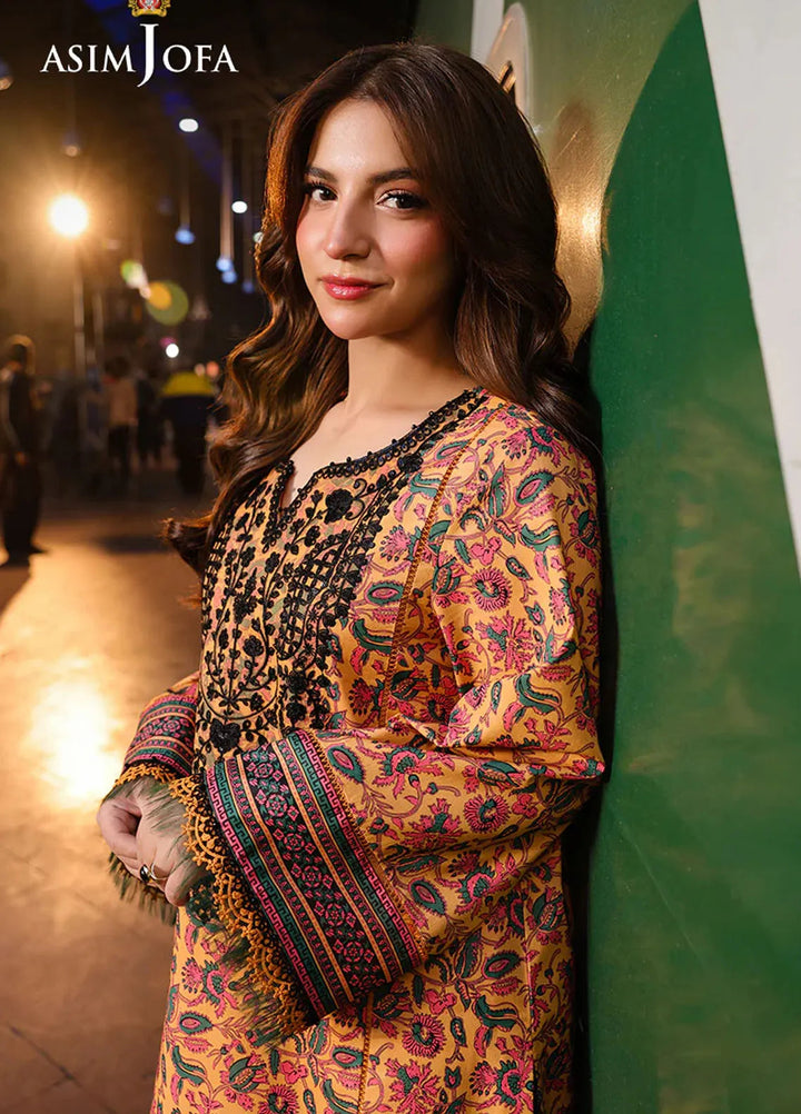 Asim Jofa Embroidered Lawn Suits Unstitched 2 Piece AJ25ES AJUBF-30 - Summer Collection