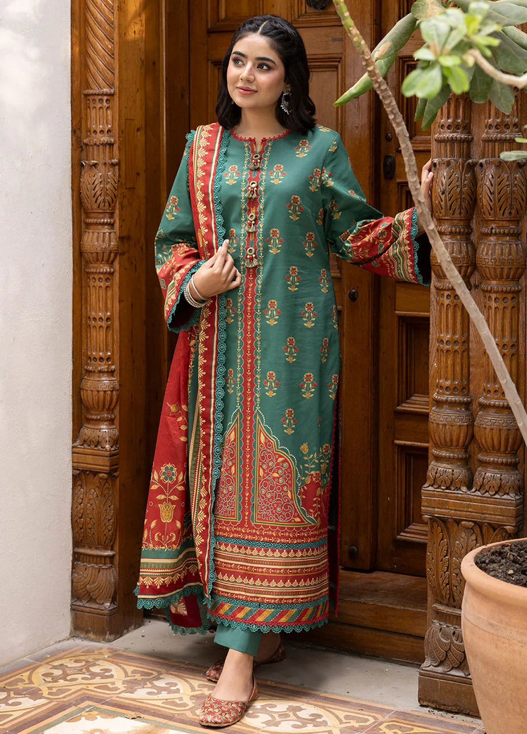 Asim Jofa Printed Lawn Suits Unstitched 3 Piece AJ24BP AJGB-01 - Summer Collection