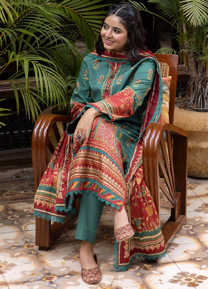 Asim Jofa Printed Lawn Suits Unstitched 3 Piece AJ24BP AJGB-01 - Summer Collection