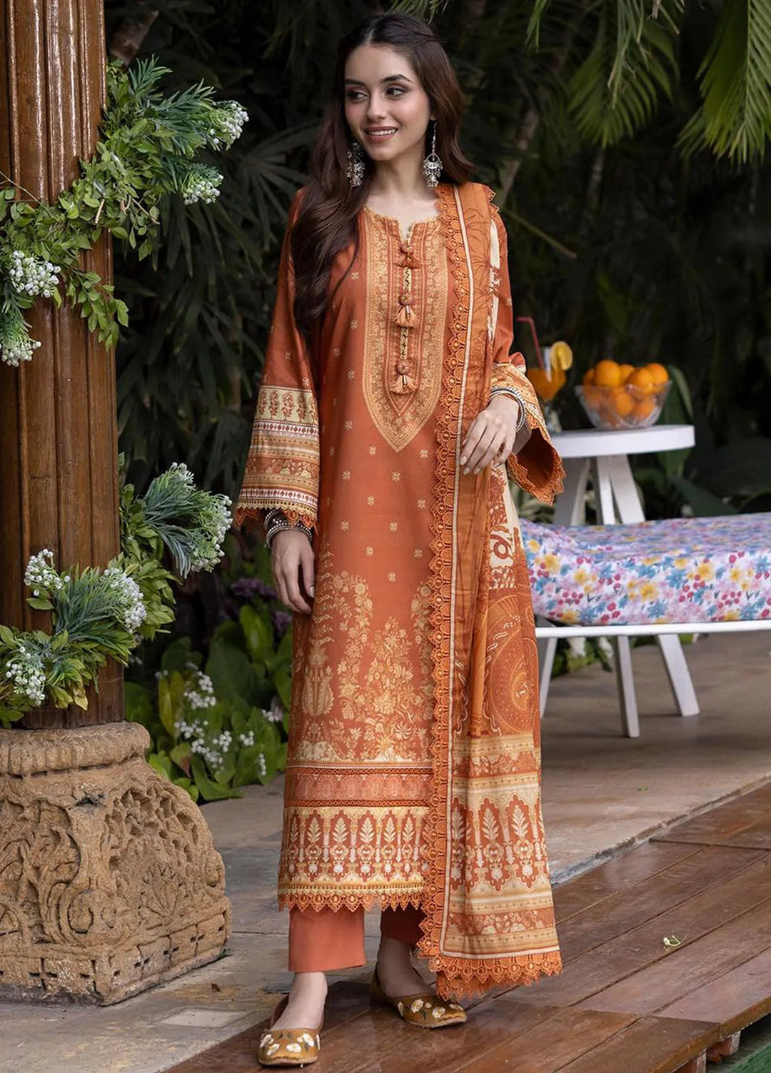 Asim Jofa Printed Lawn Suits Unstitched 3 Piece AJ24BP AJGB-02 - Summer Collection