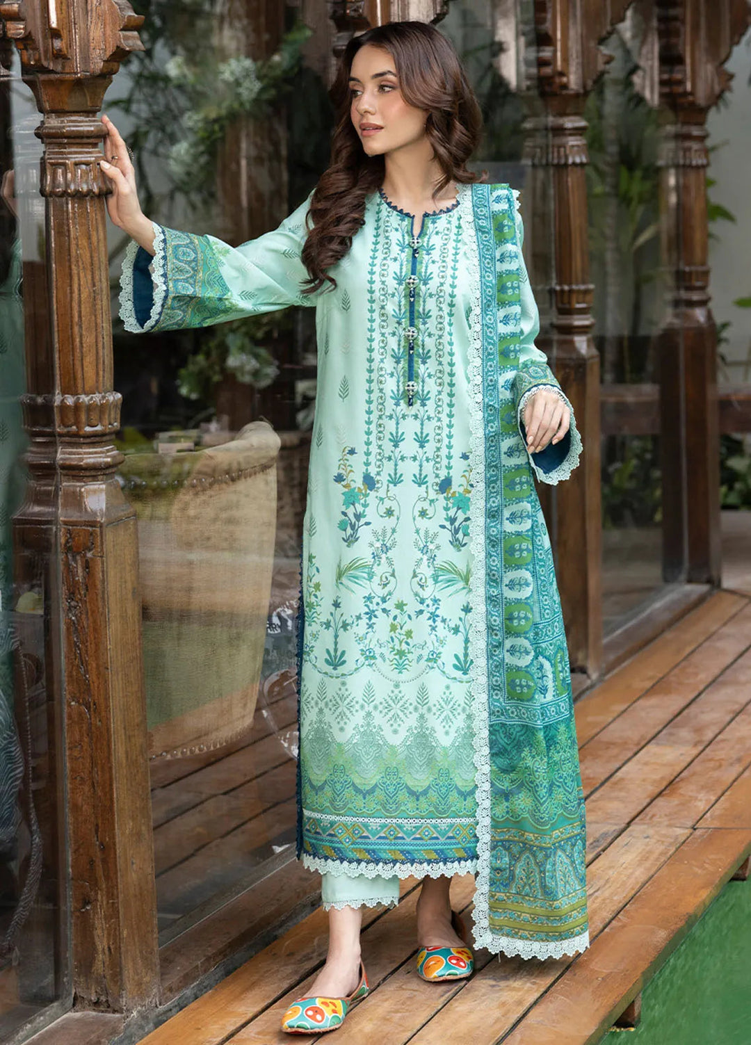 Asim Jofa Printed Lawn Suits Unstitched 3 Piece AJ24BP AJGB-03 - Summer Collection