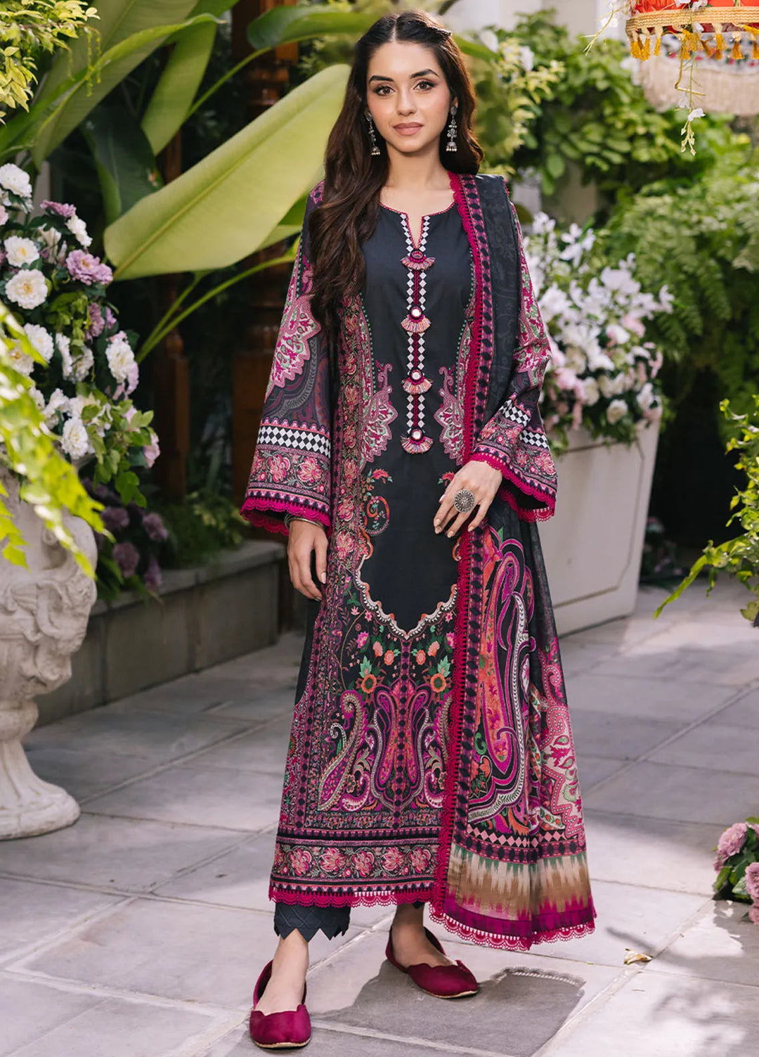 Asim Jofa Printed Lawn Suits Unstitched 3 Piece AJ24BP AJGB-05 - Summer Collection