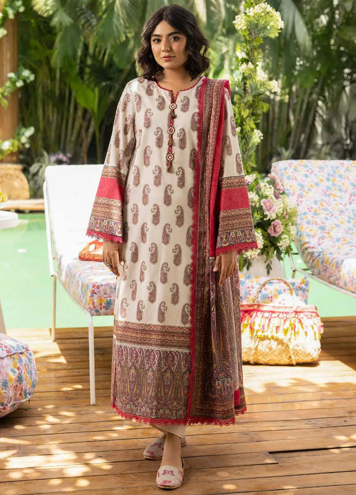 Asim Jofa Printed Lawn Suits Unstitched 3 Piece AJ24BP AJGB-07 - Summer Collection