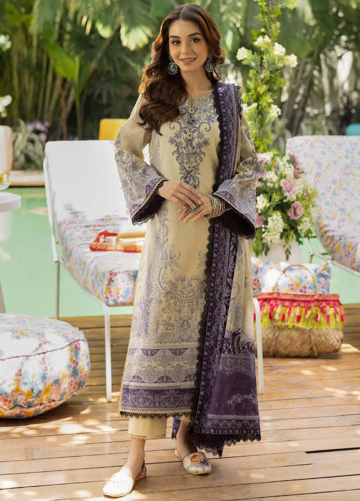 Asim Jofa Printed Lawn Suits Unstitched 3 Piece AJ24BP AJGB-08 - Summer Collection