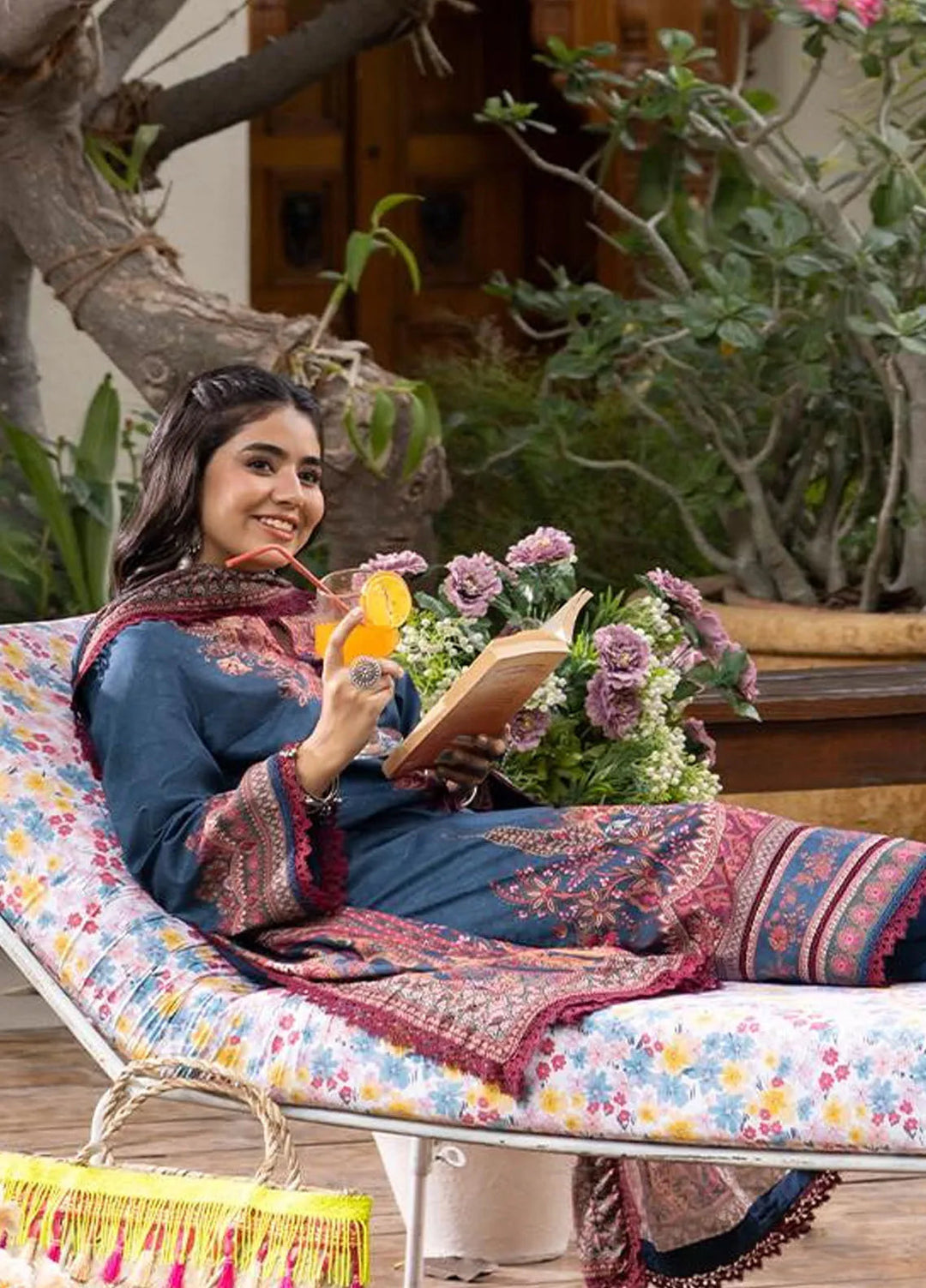 Asim Jofa Printed Lawn Suits Unstitched 3 Piece AJ24BP AJGB-09 - Summer Collection