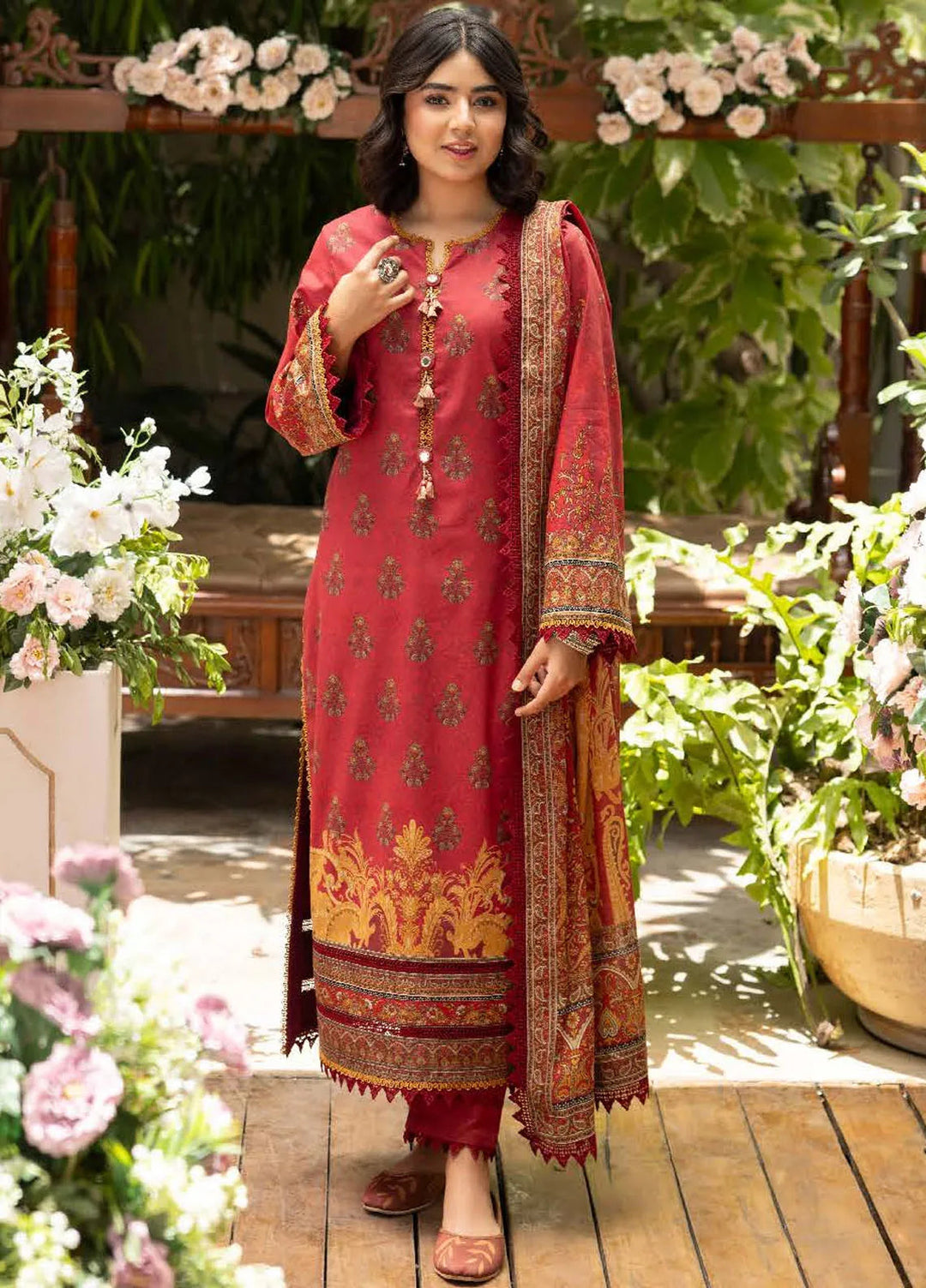 Asim Jofa Printed Lawn Suits Unstitched 3 Piece AJ24BP AJGB-10 - Summer Collection