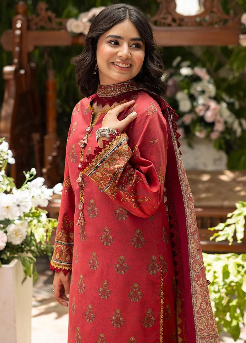 Asim Jofa Printed Lawn Suits Unstitched 3 Piece AJ24BP AJGB-10 - Summer Collection