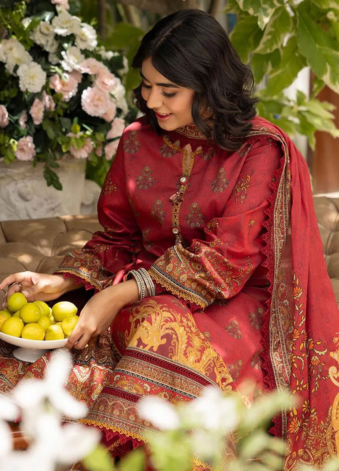 Asim Jofa Printed Lawn Suits Unstitched 3 Piece AJ24BP AJGB-10 - Summer Collection