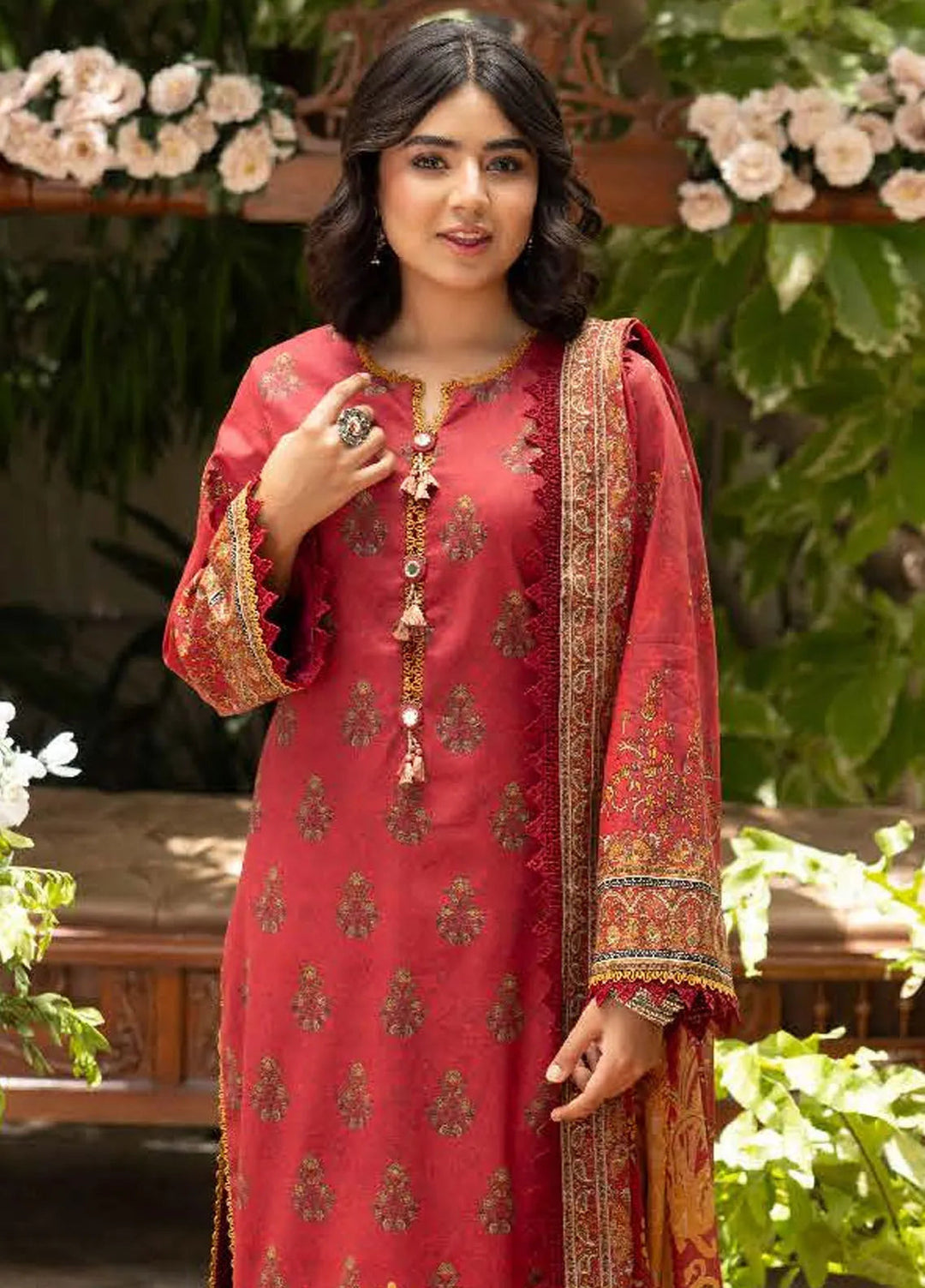 Asim Jofa Printed Lawn Suits Unstitched 3 Piece AJ24BP AJGB-10 - Summer Collection