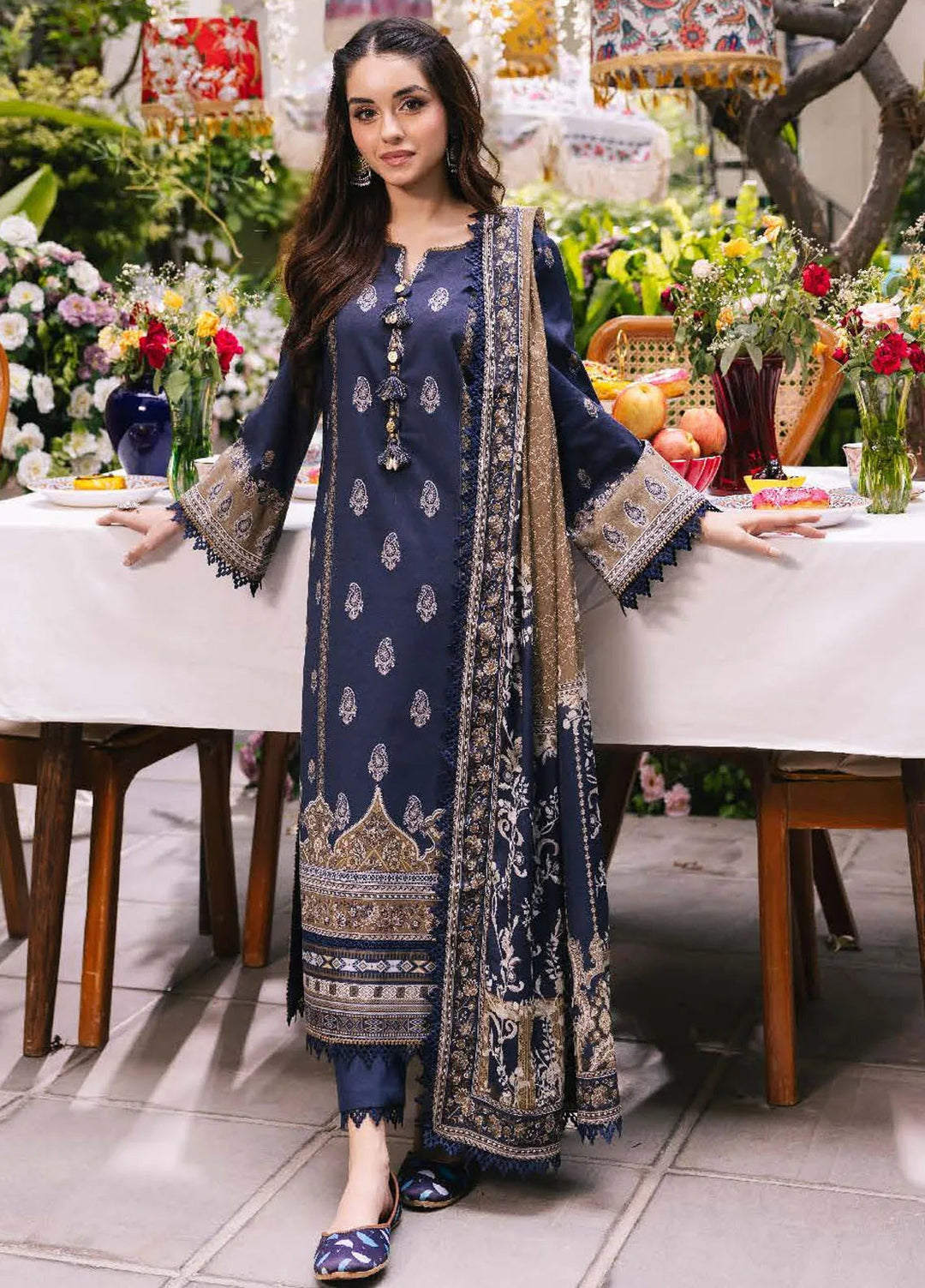 Asim Jofa Printed Lawn Suits Unstitched 3 Piece AJ24BP AJGB-11 - Summer Collection