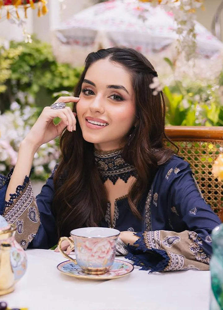 Asim Jofa Printed Lawn Suits Unstitched 3 Piece AJ24BP AJGB-11 - Summer Collection