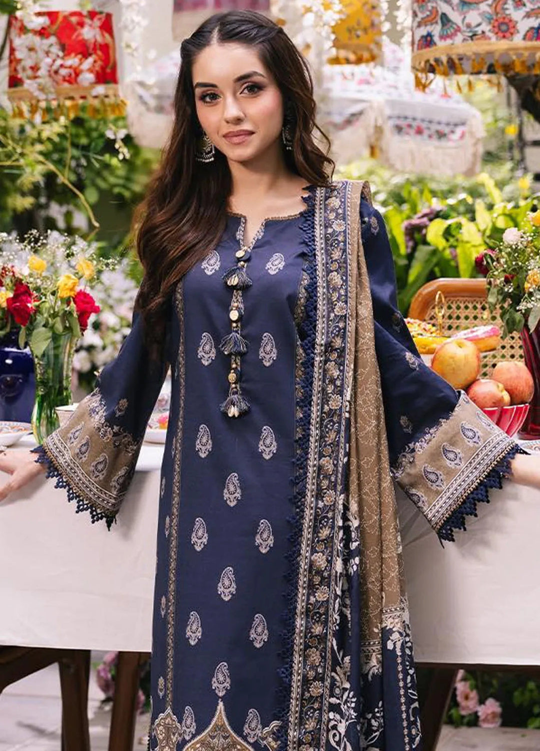 Asim Jofa Printed Lawn Suits Unstitched 3 Piece AJ24BP AJGB-11 - Summer Collection