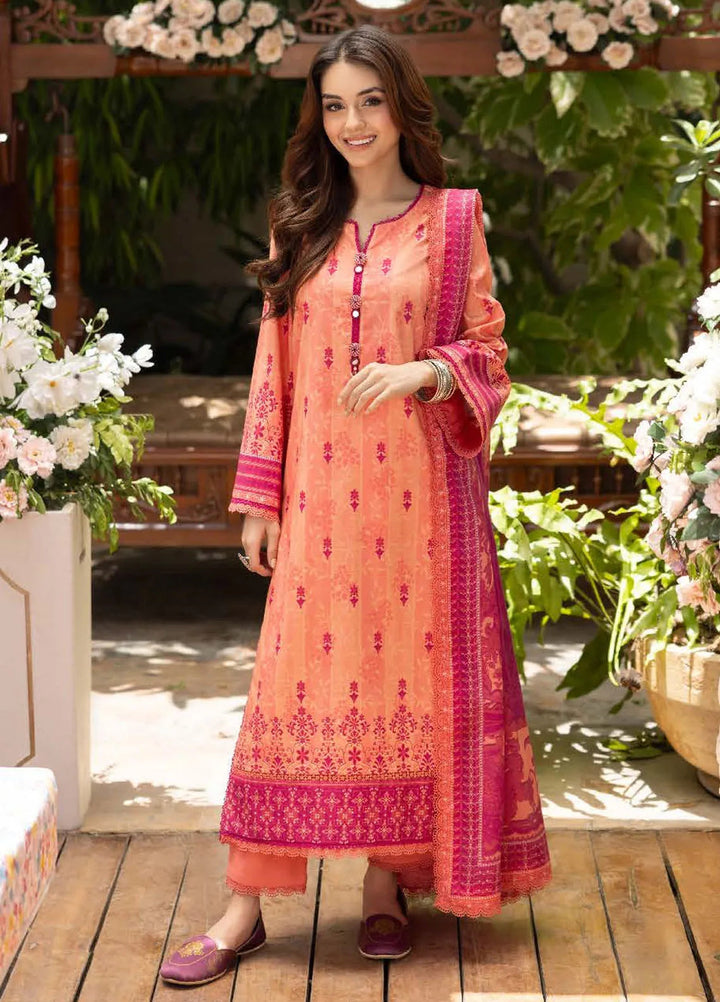 Asim Jofa Printed Lawn Suits Unstitched 3 Piece AJ24BP AJGB-12 - Summer Collection