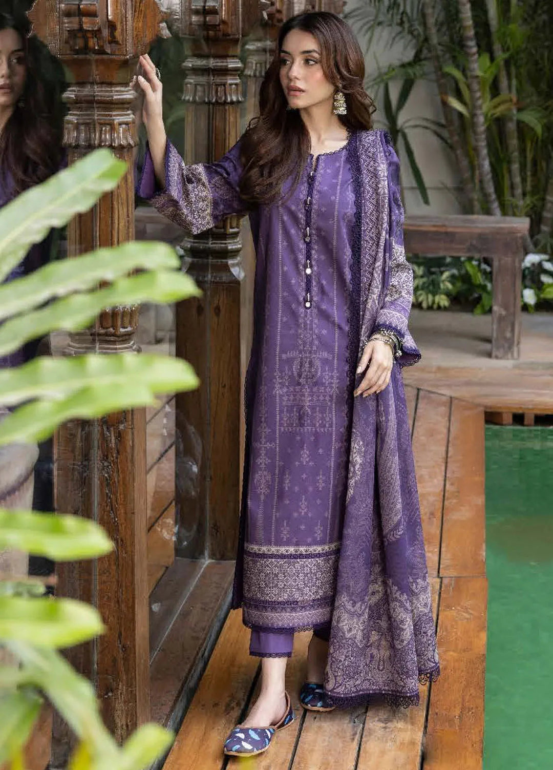 Asim Jofa Printed Lawn Suits Unstitched 3 Piece AJ24BP AJGB-13 - Summer Collection