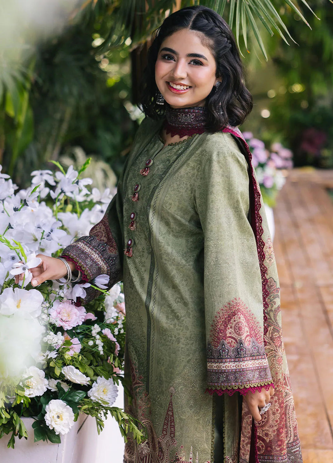 Asim Jofa Printed Lawn Suits Unstitched 3 Piece AJ24BP AJGB-15 - Summer Collection