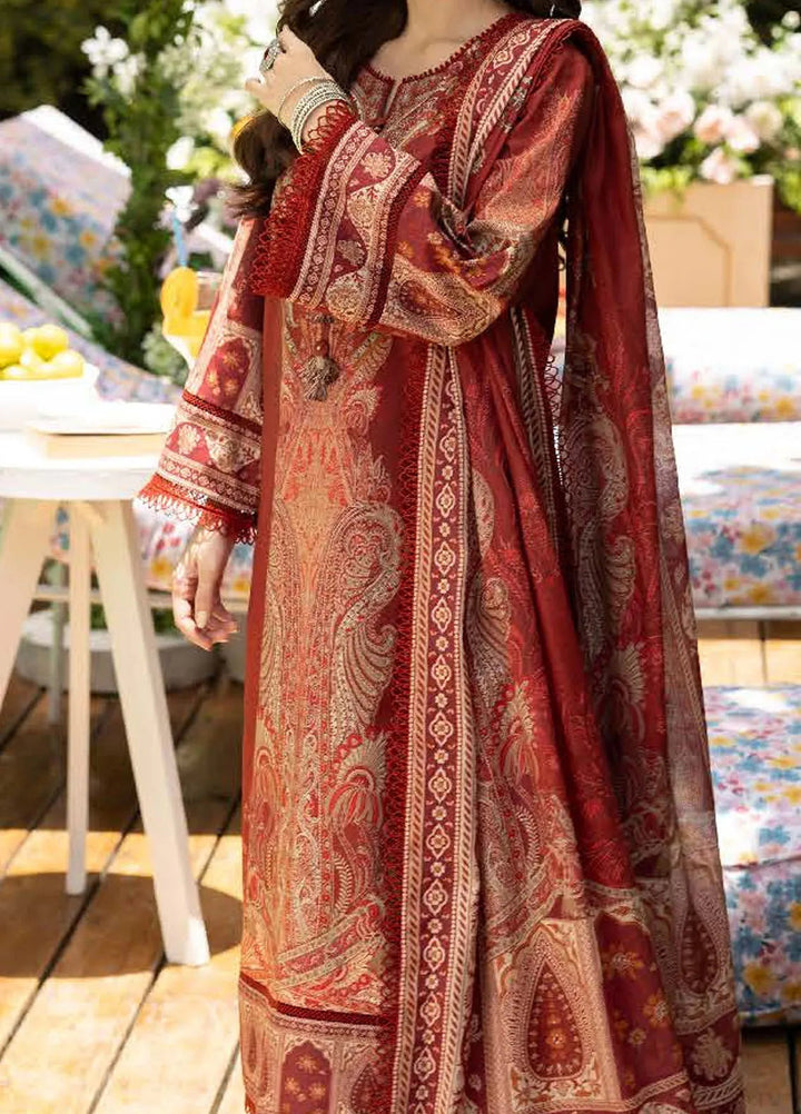 Asim Jofa Printed Lawn Suits Unstitched 3 Piece AJ24BP AJGB-16 - Summer Collection
