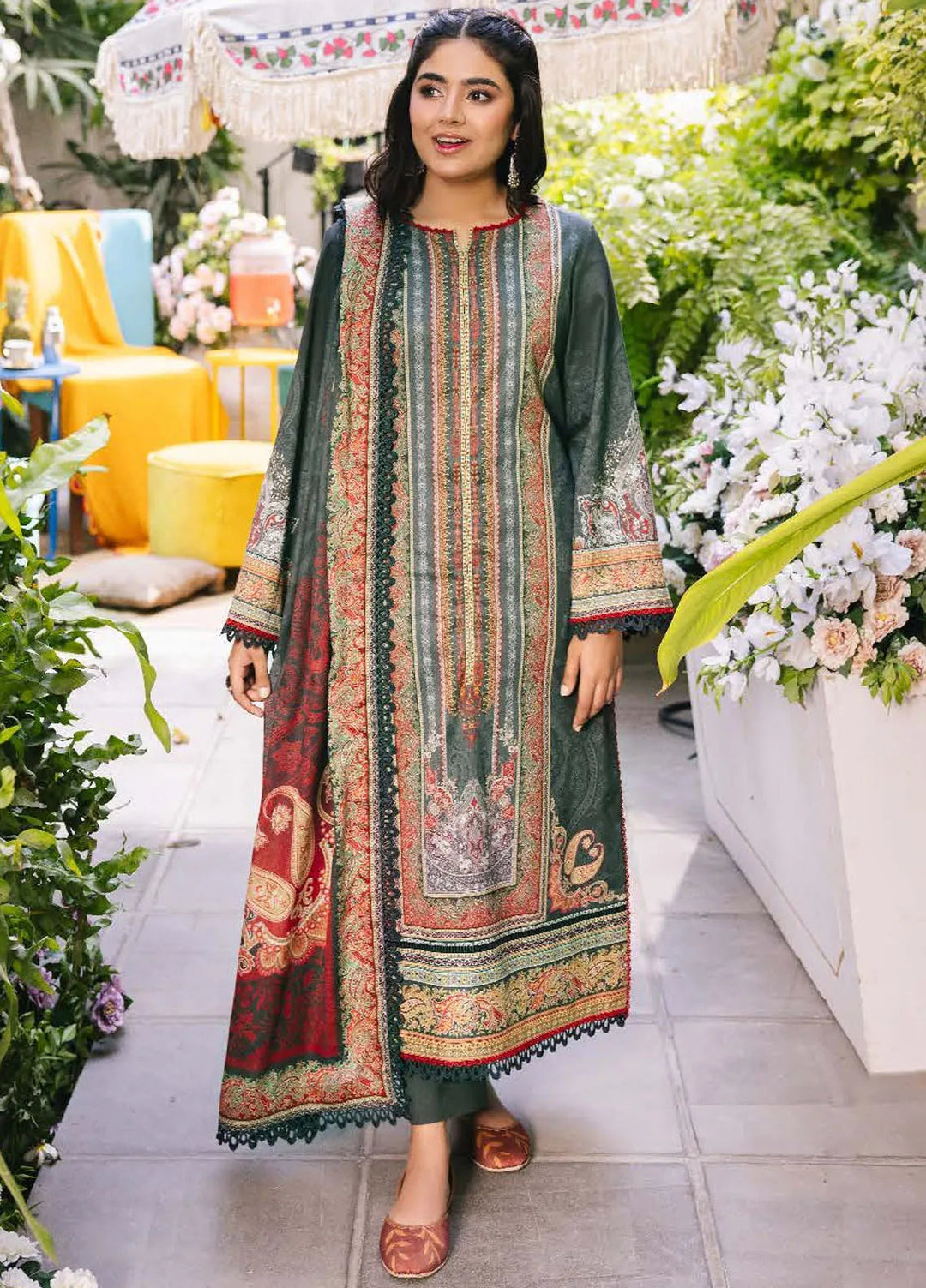Asim Jofa Printed Lawn Suits Unstitched 3 Piece AJ24BP AJGB-17 - Summer Collection