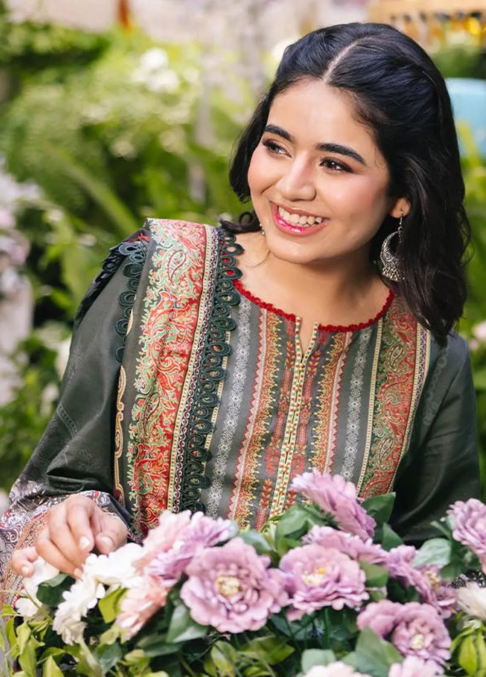 Asim Jofa Printed Lawn Suits Unstitched 3 Piece AJ24BP AJGB-17 - Summer Collection
