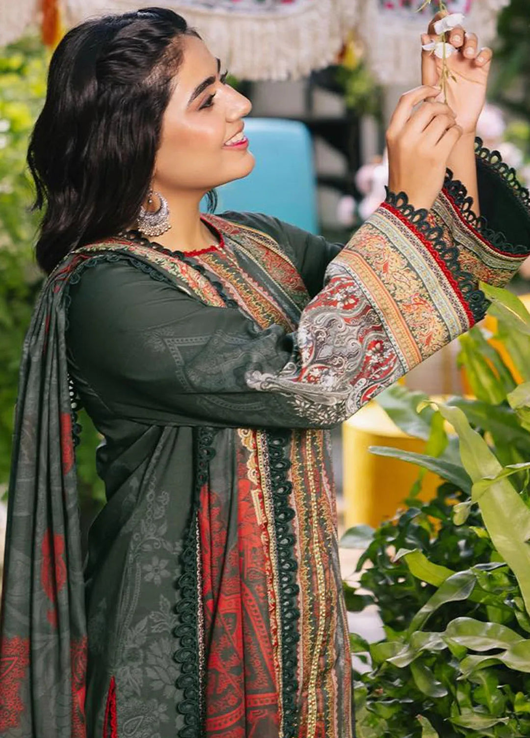 Asim Jofa Printed Lawn Suits Unstitched 3 Piece AJ24BP AJGB-17 - Summer Collection