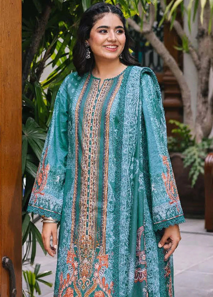 Asim Jofa Printed Lawn Suits Unstitched 3 Piece AJ24BP AJGB-18 - Summer Collection